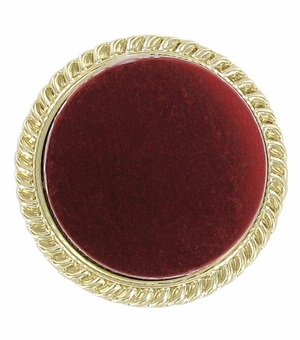 PLAIN BROOCH, RED INSERT DISC