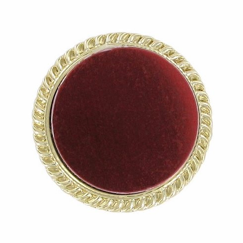 PLAIN BROOCH, RED INSERT DISC