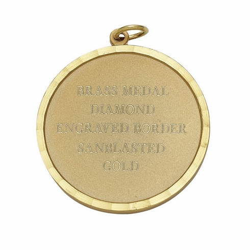 1-1/4 Inch in Diameter Blank Gold Medal with Matte Finish