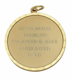 1-1/4 Inch in Diameter Blank Gold Medal with Matte Finish