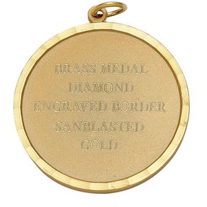 1-1/4 Inch in Diameter Blank Gold Medal with Matte Finish