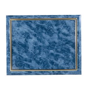 10-1/2 X 13 INCH BLUE PLAQUE HOLDS 8-1/2 X 11 CERTIFICATE, SILVER RAISED BORDER