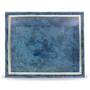 10-1/2 X 13 INCH BLUE PLAQUE HOLDS 8-1/2 X 11 CERTIFICATE, GOLD RAISED BORDER
