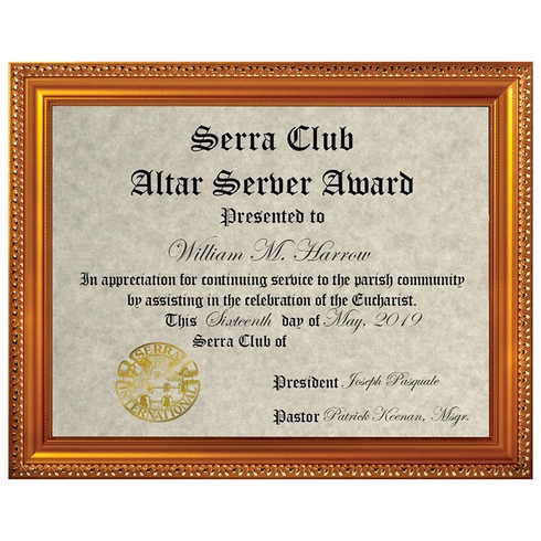 PLASTIC VICTORIAN FINISH CERTIFICATE FRAME-HOLDS 8-1/2 x 11 INCH CERTIFICATE