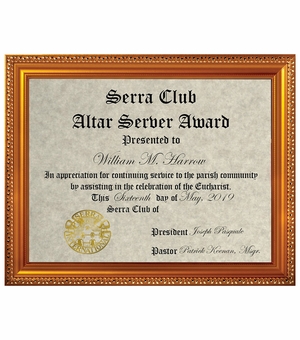 PLASTIC VICTORIAN FINISH CERTIFICATE FRAME-HOLDS 8-1/2 x 11 INCH CERTIFICATE