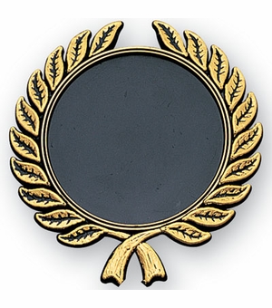 PLASTIC WREATH GOLD/ BLACK HOLDS 2 INCH INSERT
