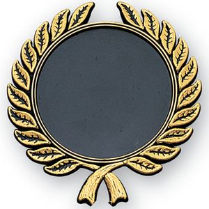 PLASTIC WREATH GOLD/ BLACK HOLDS 2 INCH INSERT