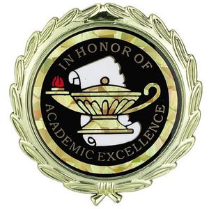 PLASTIC WREATH GOLD HOLDS 2 INCH INSERT