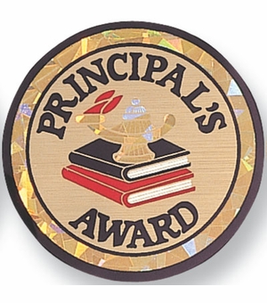 PRINCIPAL'S AWARD, 2 INCH MYLAR INSERT