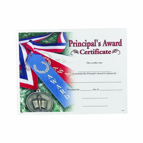 PRINCIPAL'S CERTIFICATE
