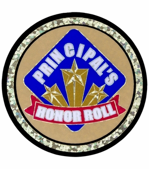 2 Inch in Diameter Round Honor Roll Insert with Mylar Detailing