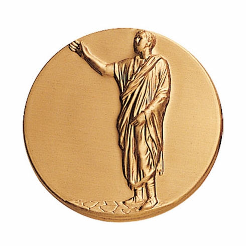 2-Inch in Diameter Round Metal Public Speaking Themed Stamped Insert in Gold or Silver