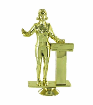 PUBLIC SPEAKER FEMALE TROPHY FIGURE