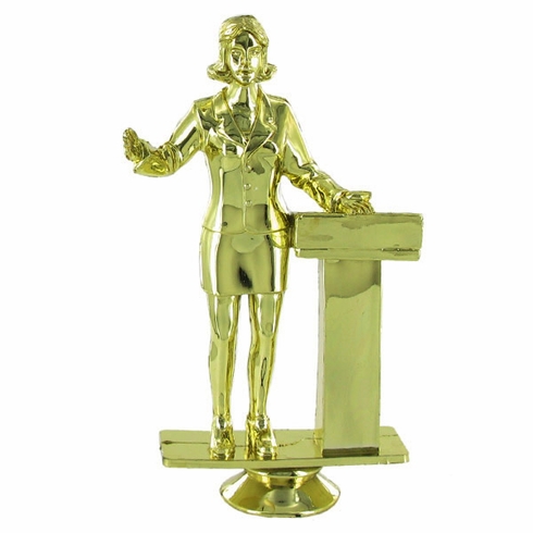 PUBLIC SPEAKER FEMALE TROPHY FIGURE