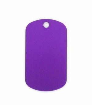 PURPLE ALUMINUM DOG TAG