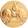 2-Inch in Diameter Round Metal Rabbit Themed Stamped Insert in Multiple Colors