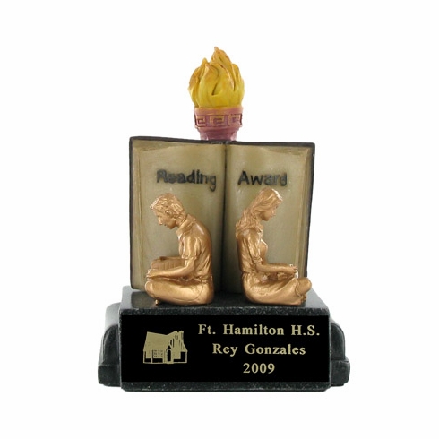 READING AWARD SCHOLASTIC TROPHY, 5-1/2 INCH