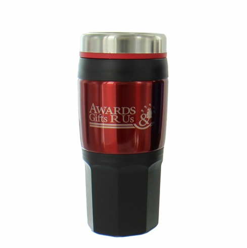 RED TRAVEL MUG SCREW ON TOP 16 OZ