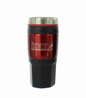 RED TRAVEL MUG SCREW ON TOP 16 OZ