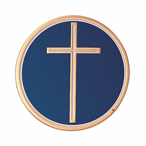 2 Inch in Diameter Round Metal Litho-Print Religious Themed Medallion Insert