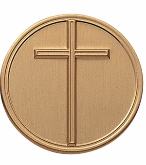 2-Inch in Diameter Round Metal Religious Stamped Insert in Gold