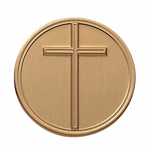 2-Inch in Diameter Round Metal Religious Stamped Insert in Gold