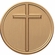 2-Inch in Diameter Round Metal Religious Stamped Insert in Gold