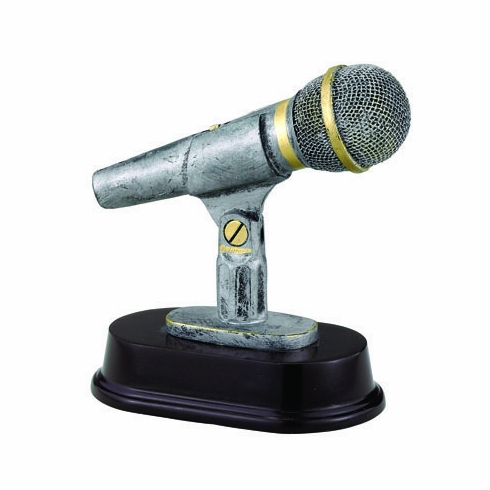 RESIN MICROPHONE TROPHY NO PLATE