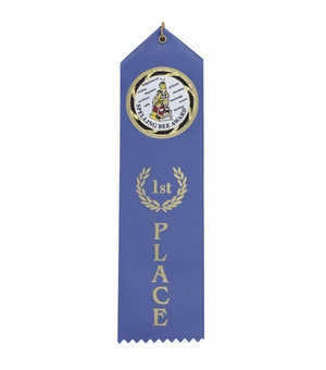 RIBBON 3RD PLACE (WHITE) WITH 2 INCH  MYLAR