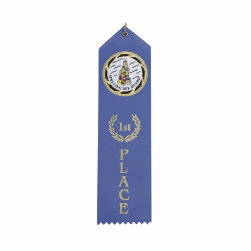 RIBBON 4TH PLACE (YELLOW) WITH 2 INCH  MYLAR