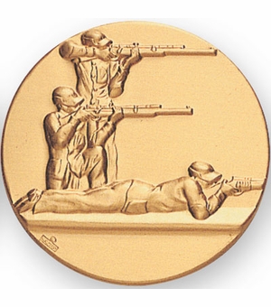 2-Inch in Diameter Round Metal Rifle Shooter Stamped Insert in Multiple Colors