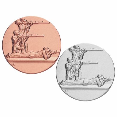 2-Inch in Diameter Round Metal Rifle Shooter Stamped Insert in Multiple Colors