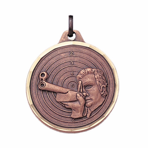 1-1/4 Inch Die-Struck Marksmanship Medal in Gold, Silver, or Bronze