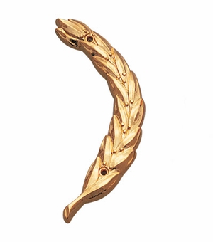 RIGHT WREATH TRIM, GOLD 4 INCH