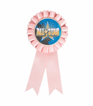 ROSETTE PINK RIBBON, 2 inch MYLAR