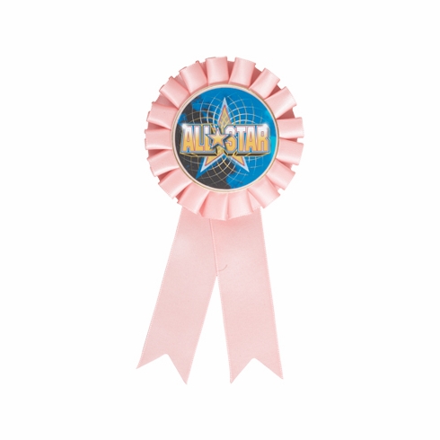 ROSETTE PINK RIBBON, 2 inch MYLAR