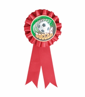 ROSETTE RED RIBBON, 2 inch MYLAR