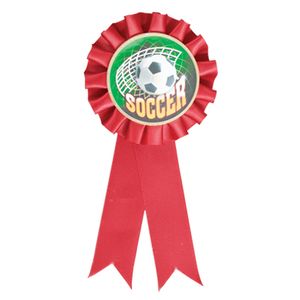 ROSETTE RED RIBBON, 2 inch MYLAR