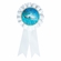 ROSETTE WHITE RIBBON, 2 inch MYLAR