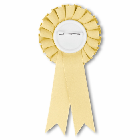 ROSETTE YELLOW RIBBON, 2 inch MYLAR