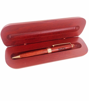 ROSEWOOD BOX AND BALL POINT PEN