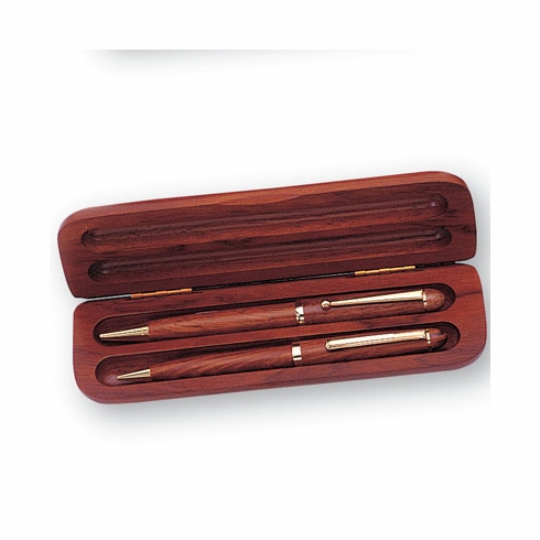 ROSEWOOD BOX,PEN, & PENCIL SET