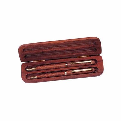 ROSEWOOD BOXED PEN AND PENCIL SET