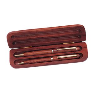 ROSEWOOD BOXED PEN AND PENCIL SET