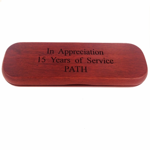 ROSEWOOD FINISHED WOOD BALL POINT PEN & BOX