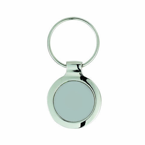 ROUND SILVER KEY CHAIN