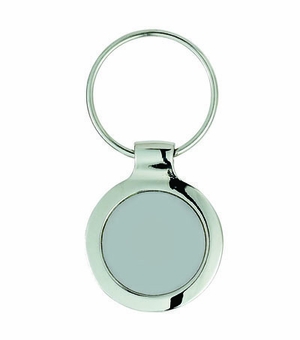 ROUND SILVER KEY CHAIN