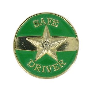 SAFE DRIVER STAR PIN, GOLD