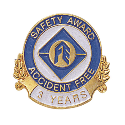 SAFETY AWARD ACCIDENT FREE 3 YEARS PIN