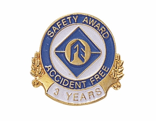 SAFETY AWARD ACCIDENT FREE 3 YEARS PIN